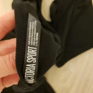 Victoria's Secret Sport Black Open Back Tee Large